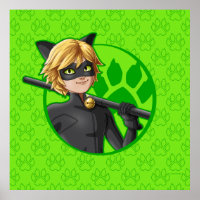 Cat Noir Green Badge