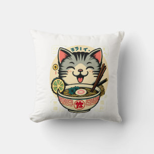 Cat Noodle Japanese Anime ga Kawaii Cat Cushion