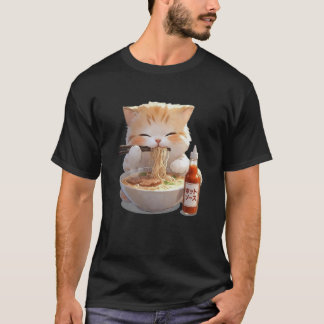cat Noodles Sauce Japanese T-Shirt