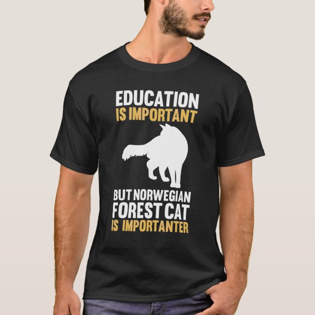 Cat Norwegian Forest T-Shirt (Front)