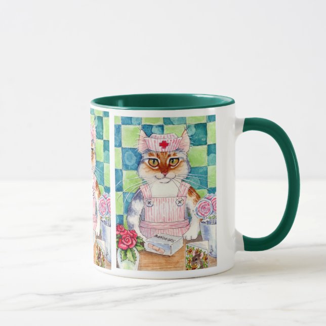 Cat, Nurse, Candy Striper mug (Right)