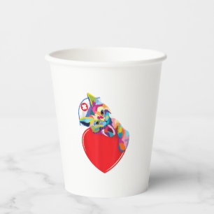 Cat Nurse Shirt Women Men Cat Lover Colourful Nurs Paper Cups