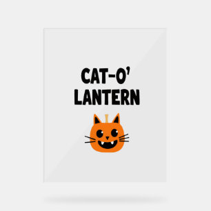 Cat-O'-Lantern 3 Acrylic Sign