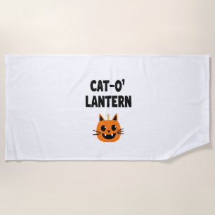 Cat-O'-Lantern 3 Beach Towel