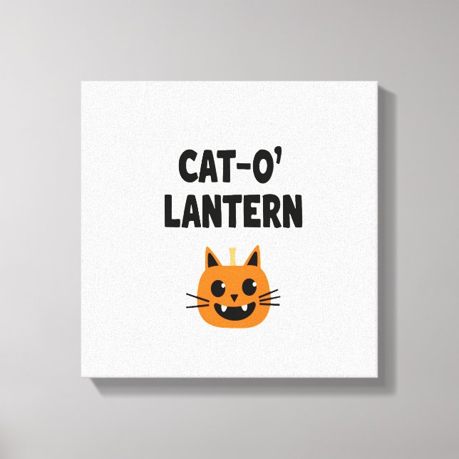 Cat-O'-Lantern 3 Canvas Print (Front)
