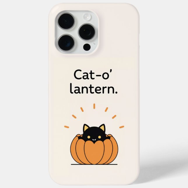 Cat-o’-Lantern Black Cat Pumpkin Halloween iPhone  Case-Mate iPhone Case (Back)
