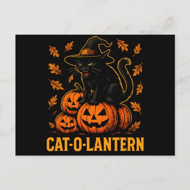 CAT-O-LANTERN POSTCARD (Front)