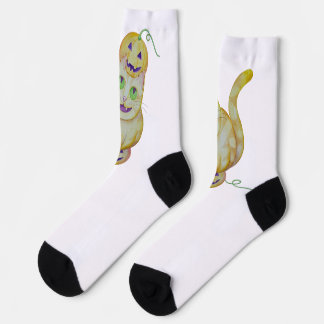 Cat-O-Lantern Socks