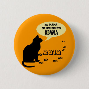 CAT OBAMA MAMA PIN