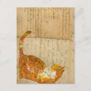 Cat of Many Words Postcard