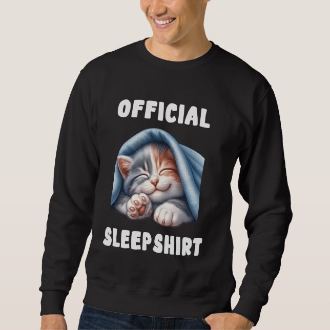 Cat - Official Sleepshirt Pyjamas Nightgown Sweatshirt (Front)