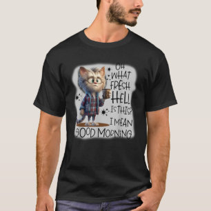 Cat Oh What Fresh Hell Is This I Mean Good Morning T-Shirt