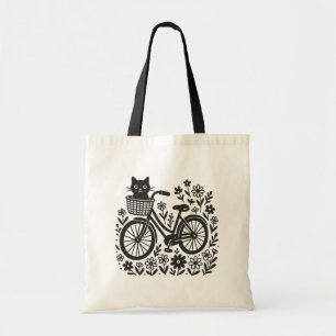 Cat on a Bike Tote Bag