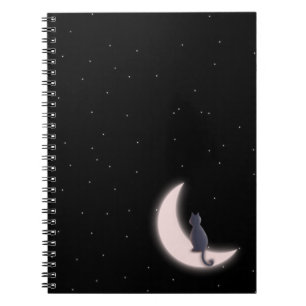 Cat on a Neon Moon  Notebook