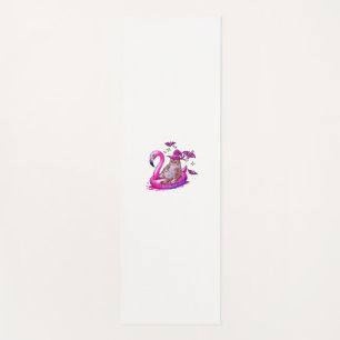 Cat On A Pool Funny Spooky Summer Summerween Hallo Yoga Mat