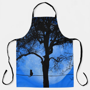 Cat on a Wire Blue Moon Apron