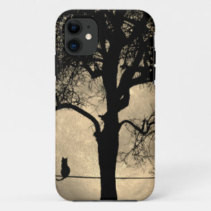 Cat on a Wire Full Moon Case-Mate iPhone Case