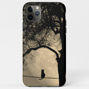 Cat on a Wire Full Moon Case-Mate iPhone Case