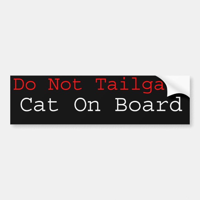 Cat On Board Bumper Sticker (Front)
