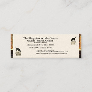 Cat on Books Business card - Skinny