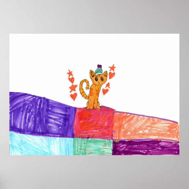 Cat On Dance Floor Poster (Semi-Gloss) (Front)