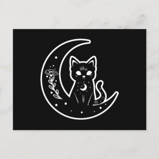 Cat on Moon Postcard