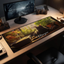 Cat On The Desk Personalised