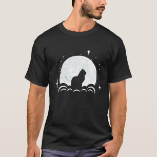 Cat On The Moon Cute Kitten And Cat T-Shirt