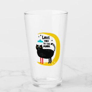 Cat on the moon glass