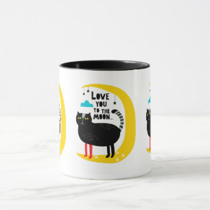 Cat on the moon mug