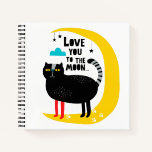 Cat on the moon notebook