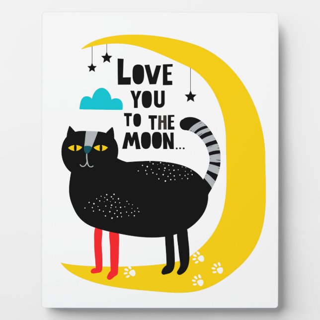 Cat on the moon plaque (Front)