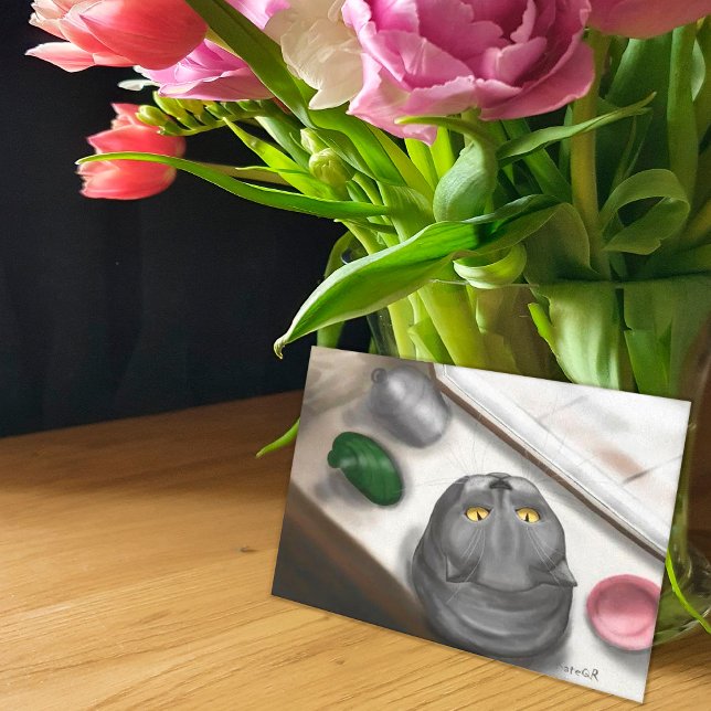 Cat on the windowsill postcard (Creator Uploaded)