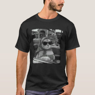 Cat On Vacation Coffee Chill Cat Funny Cat Meme Ca T-Shirt