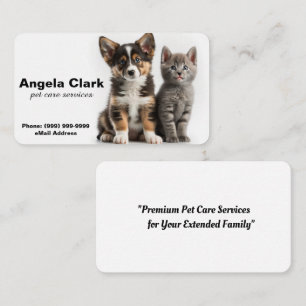 Cat or Dog or Pet Walking / Sitting Business Card