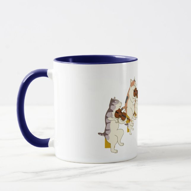 Cat Orchestra - Violin Cat Mug (Left)