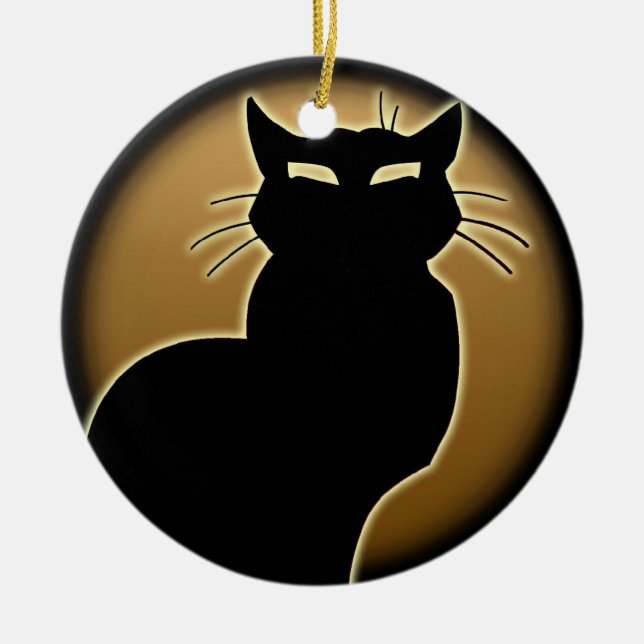 Cat Ornament Personalised Cat Decoration Gift (Front)