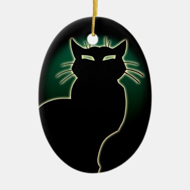 Cat Ornament Personalised Cat Decoration Gift (Front)