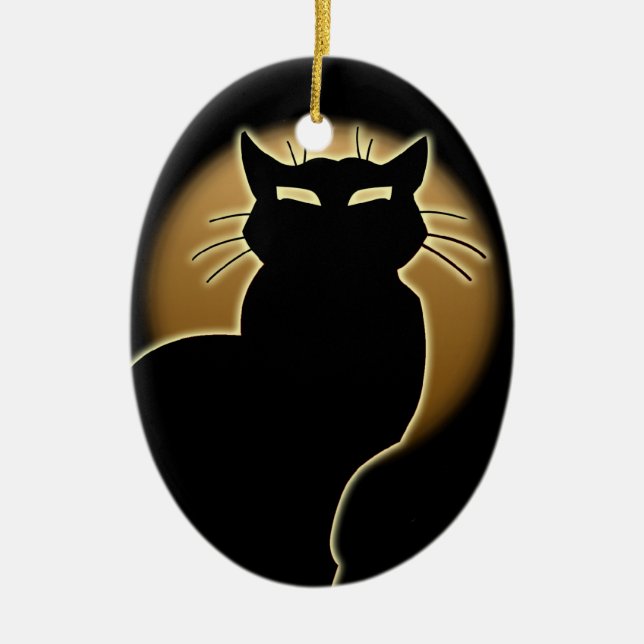 Cat Ornament Personalised Cat Decoration Gift (Front)
