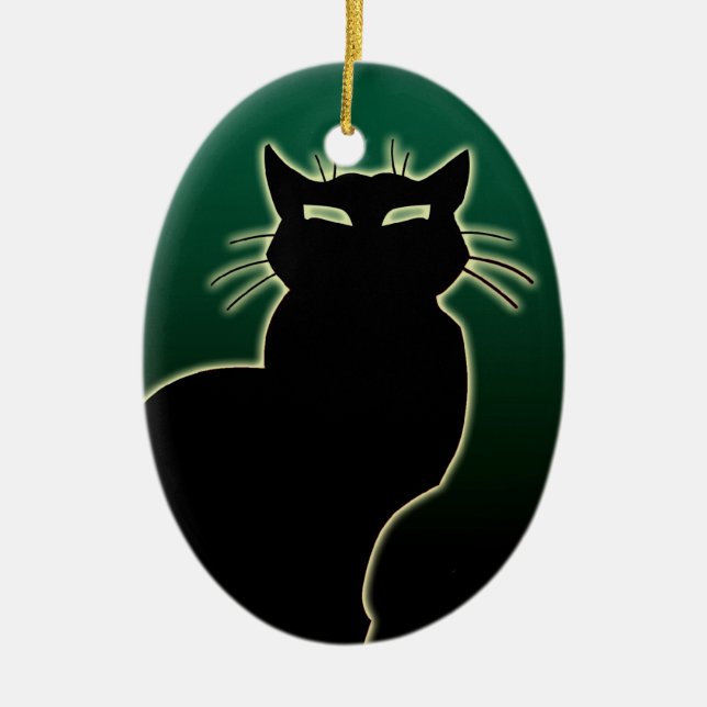 Cat Ornament Personalised Cat Decoration Gift (Front)