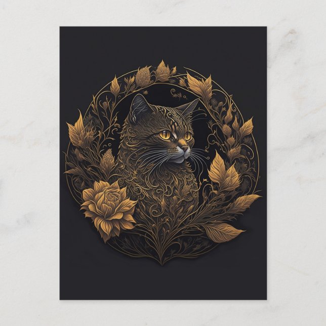 cat ornament postcard (Front)