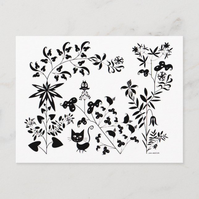 Cat & Owl Postcard (Front)