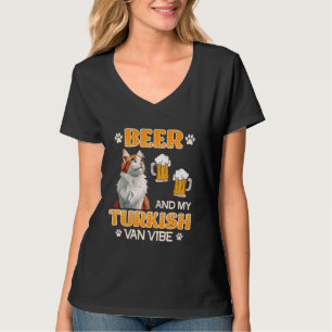 Cat Owner BEER AND TURKISH VAN VIBE Funny Men T-Shirt