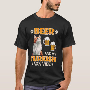 Cat Owner BEER AND TURKISH VAN VIBE Funny Men T-Shirt