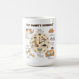 Cat owner's schedule Mug