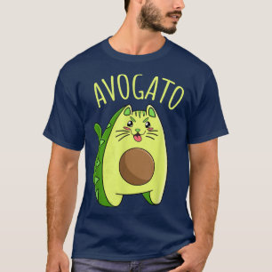 Cat Owners Vegan Vegetarian Cat Hangover Avocado  T-Shirt