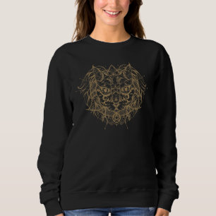 Cat Pagan Witch Wicca Moon Phases Of Wiccan Goth B Sweatshirt