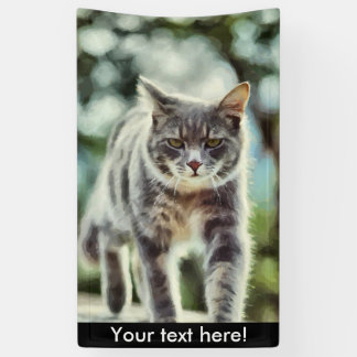 Cat painting banner