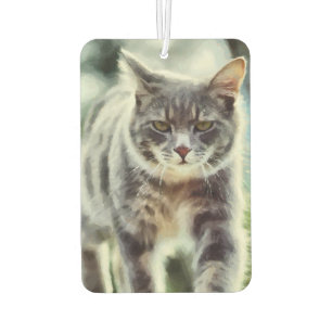 Cat painting car air freshener