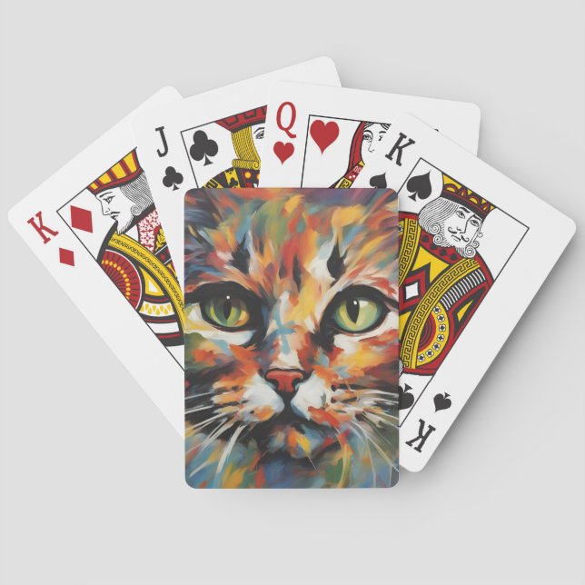 Cat Painting Playing Cards (Back)